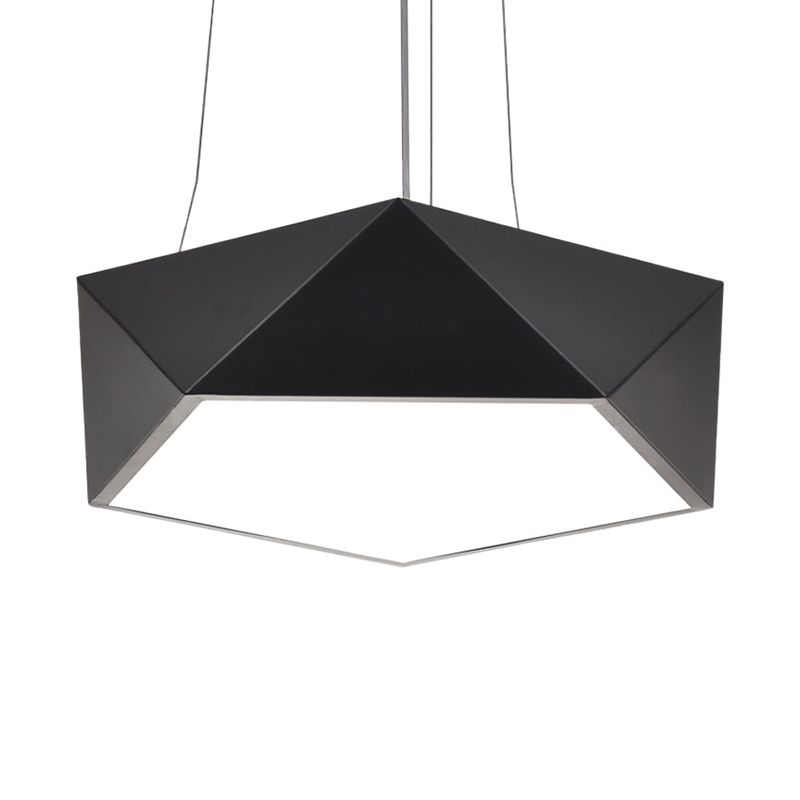 Schwarzes Pentagon LED Hängende Leuchte modern