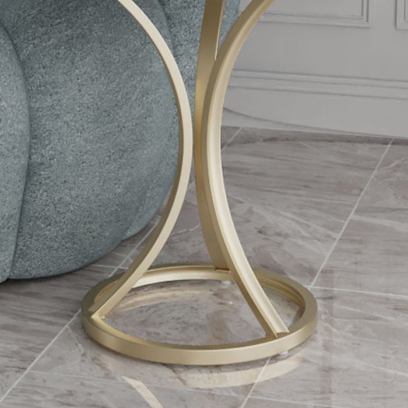 Glam Metal Side End Table Pedestal Round Sofa Side Accent Table