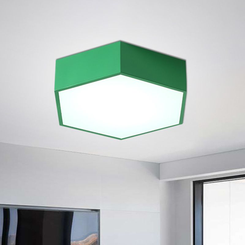 Hexagon Shaped LED Flush Mount Verlichting Minimalistische Acryl Nursery Plafond Light Flush Mount