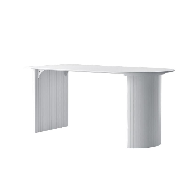 Modern Stone Dining Table Double Pedestal Table for Dining Room