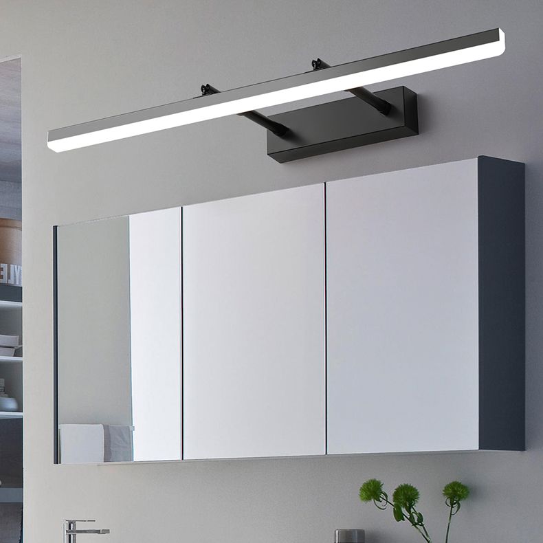 Moderne minimalistische stijl lineaire wand gemonteerd ijdelheid lichten metaal 1 licht ijdelheid verlichting ideeën voor badkamer