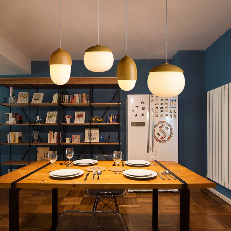 Bois Sphérique Pendant Plafon