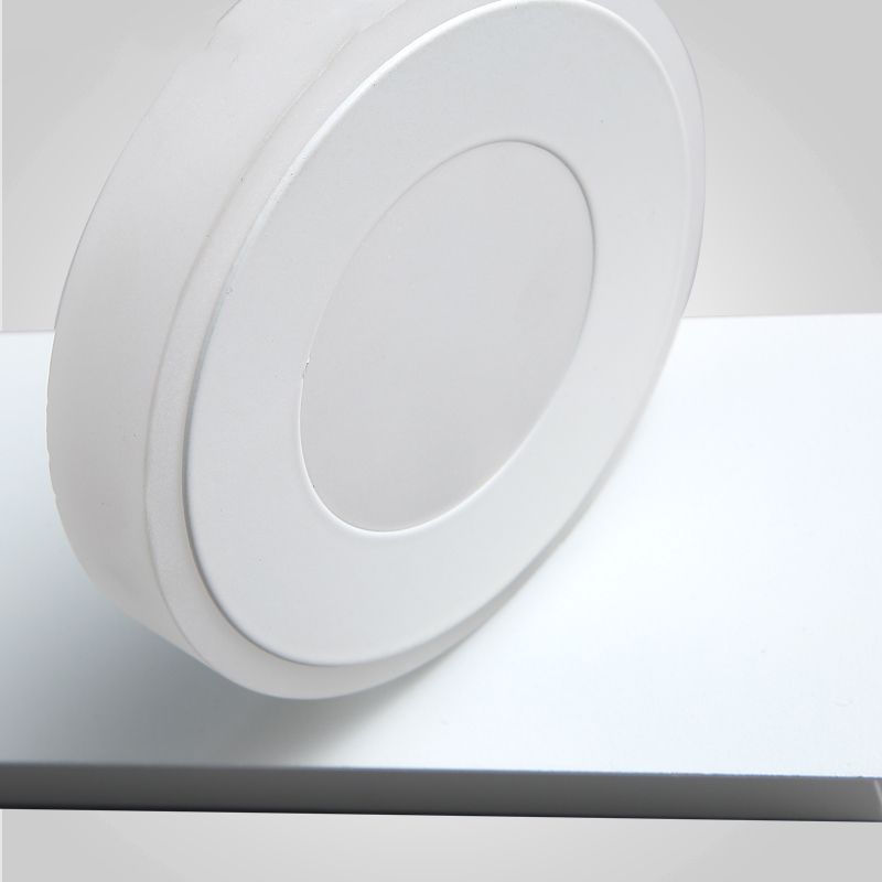 Round Shape Metal Wall Lighting Modern Multi Lights Mirror Wall Mounted Lighting in White