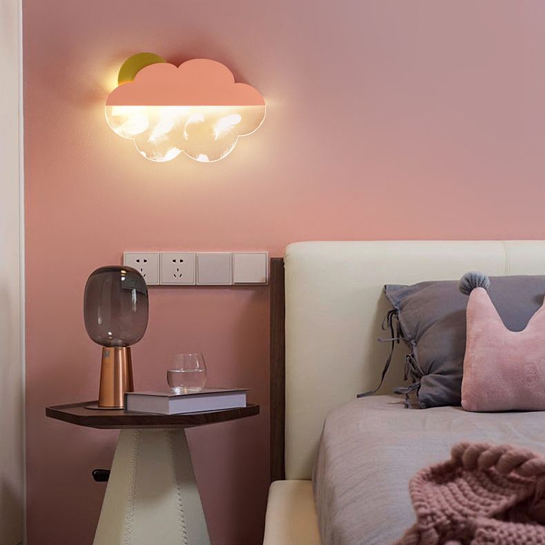 Metal Cloud Wall Lighting Fixtures Modern Style 1 Light Wall Lamps