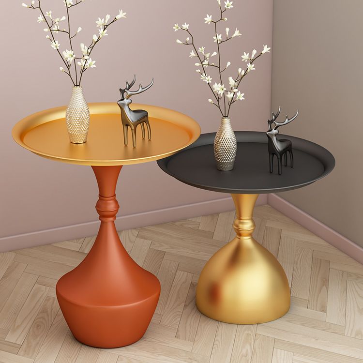 Mid-Century Modern Iron Coffee Cocktail Table Pedestal Cocktail Table for Living Room