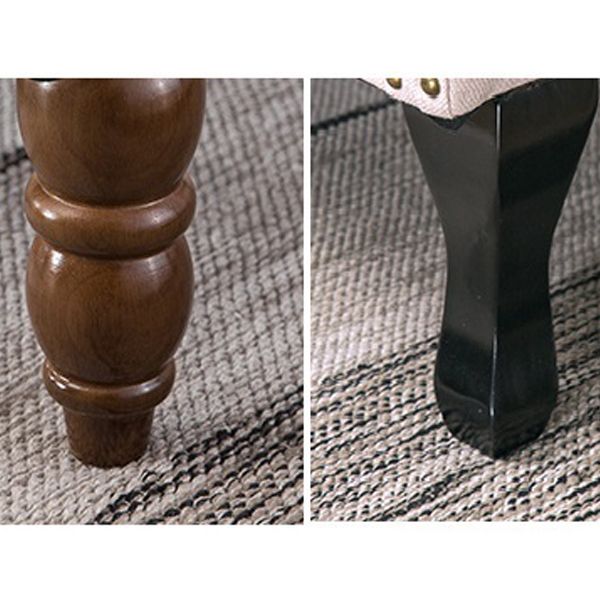 Mid-century Modern Rolled Arms Wingback Chair Tufted Back Nailhead Trim Chair