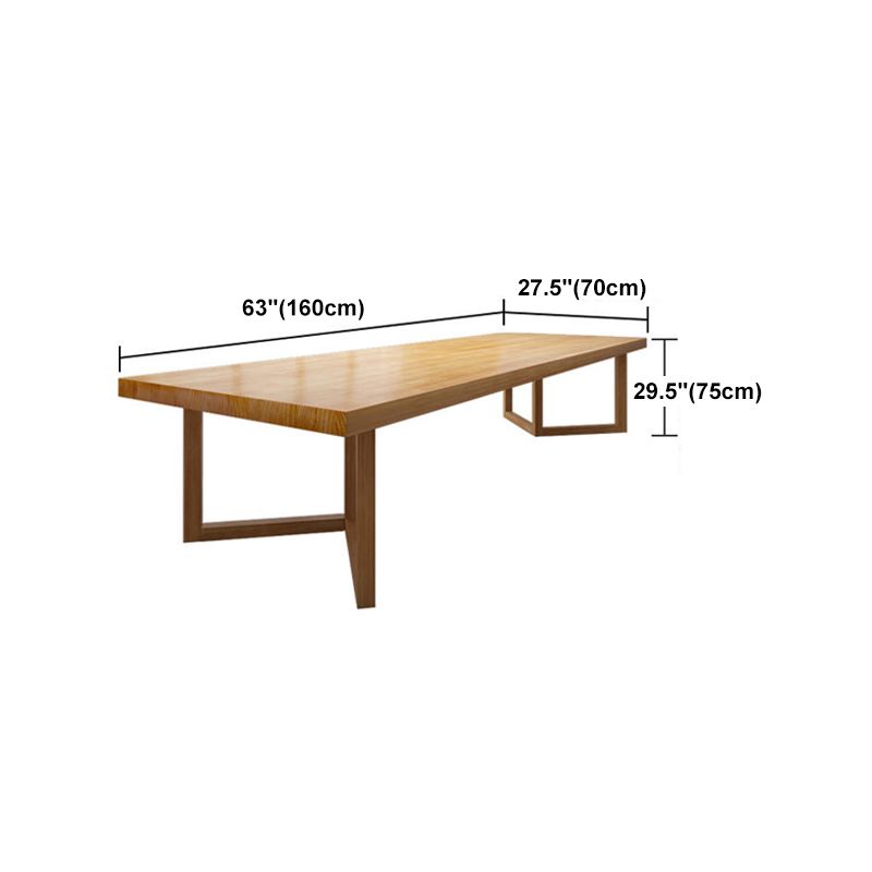 Solid Wood Rectangular Meeting Table Office Modern Writing Desk