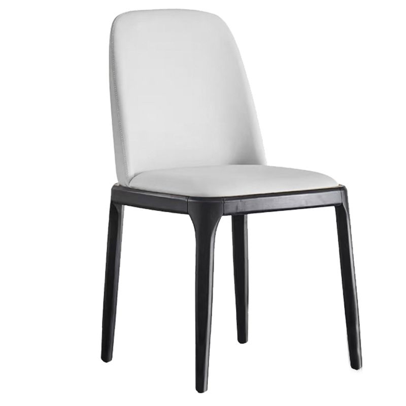 Silla de comedor de madera estilo Glam, silla individual sin brazos para cocina