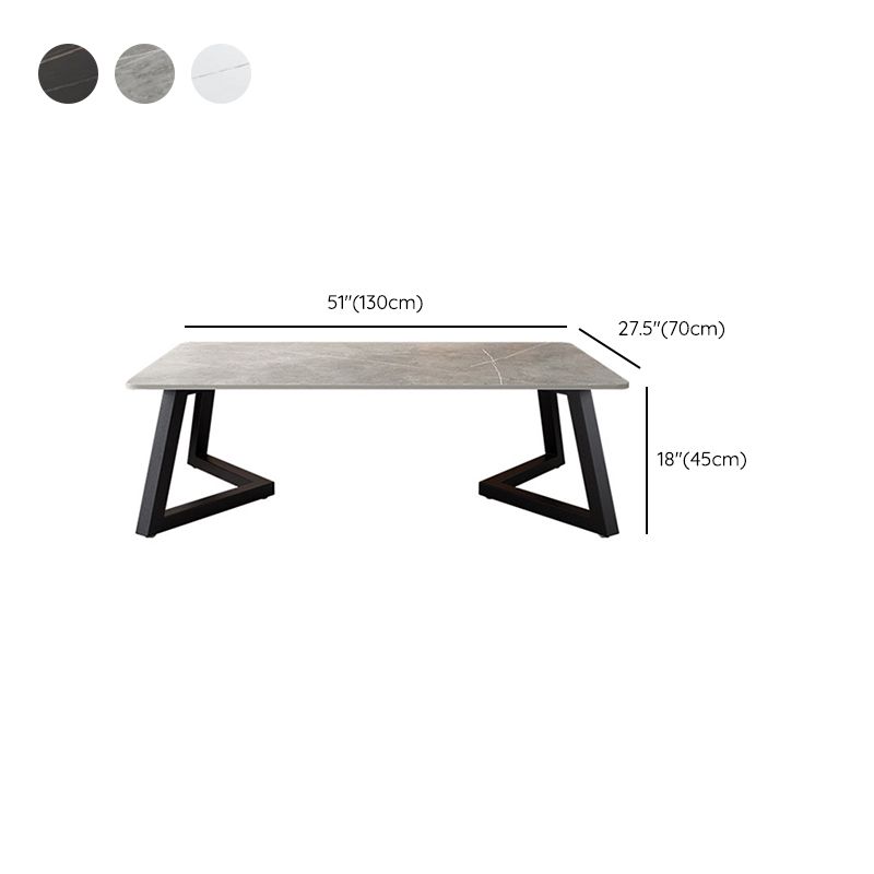 Slate Rectangular Coffee Table No Distressing Single Coffee Table