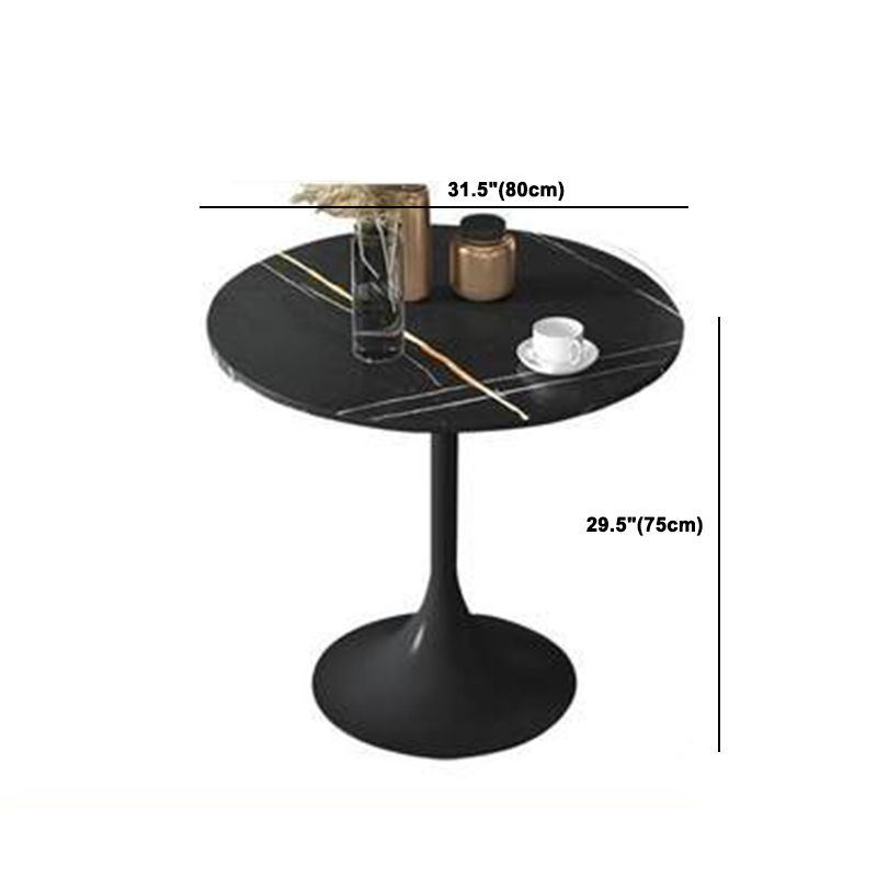 Modern Style Sintered Stone Dining Set Round 1/2/5 Pieces Dining Set for Home Use