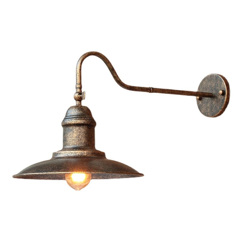 Lumo da parete in metallo sfumatura a parete industriale a parete singola lampada montata