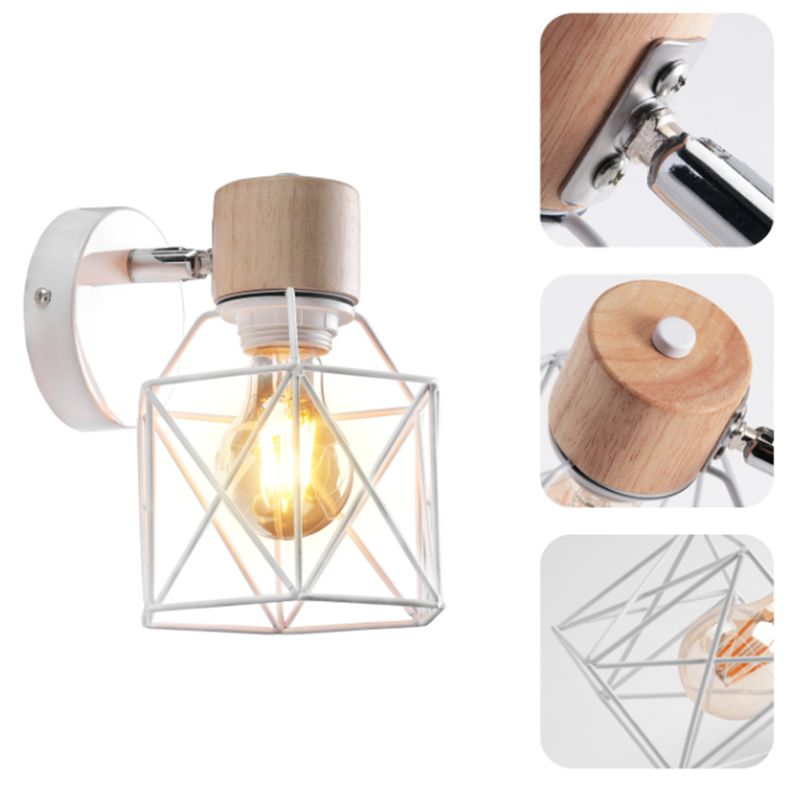 Geometric Wall Lighting Industrial Metal 1 Light Wall Sconce