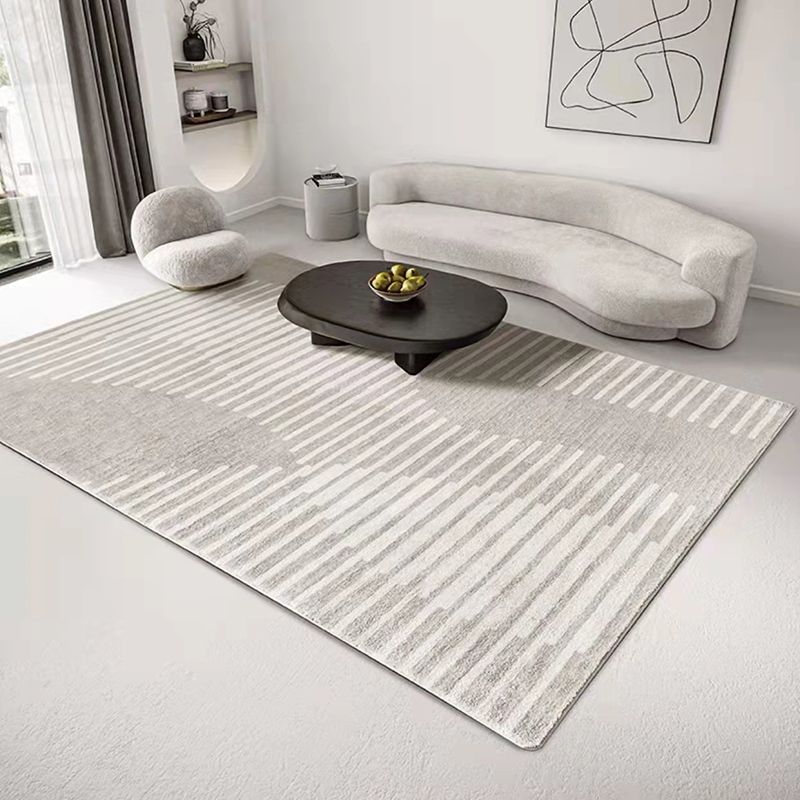 Tapis de zone de lignes de bloc de couleur nordique tapis d'intérieur tapis résistant aux taches pour la décoration de la maison