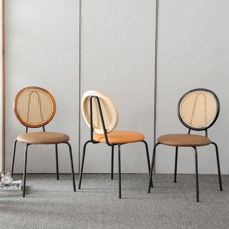 Contemporary Dining Side Chair PU Leather Stacking Side Chair