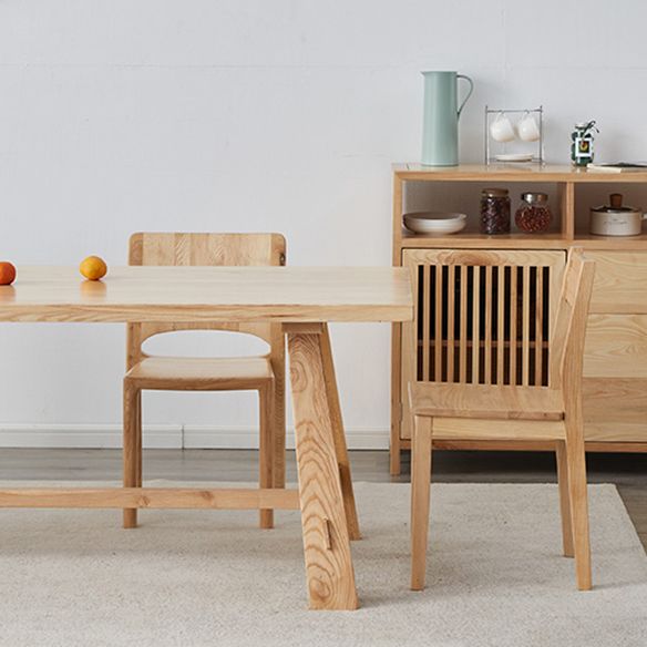 Modern Style Rectangle Dining¬†Room¬†Table¬†Set with Solid Wood Dining Set with  4 Legs Table