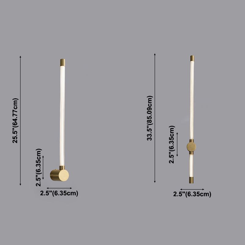 Lineaire wandkandelverlichting Moderne wandlamp metaal 1 lichte sconce verlichtingsbeveiliging