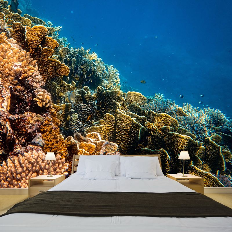 Undersea Photography Mildew Resistant Wallpaper Living Room Wall Mural