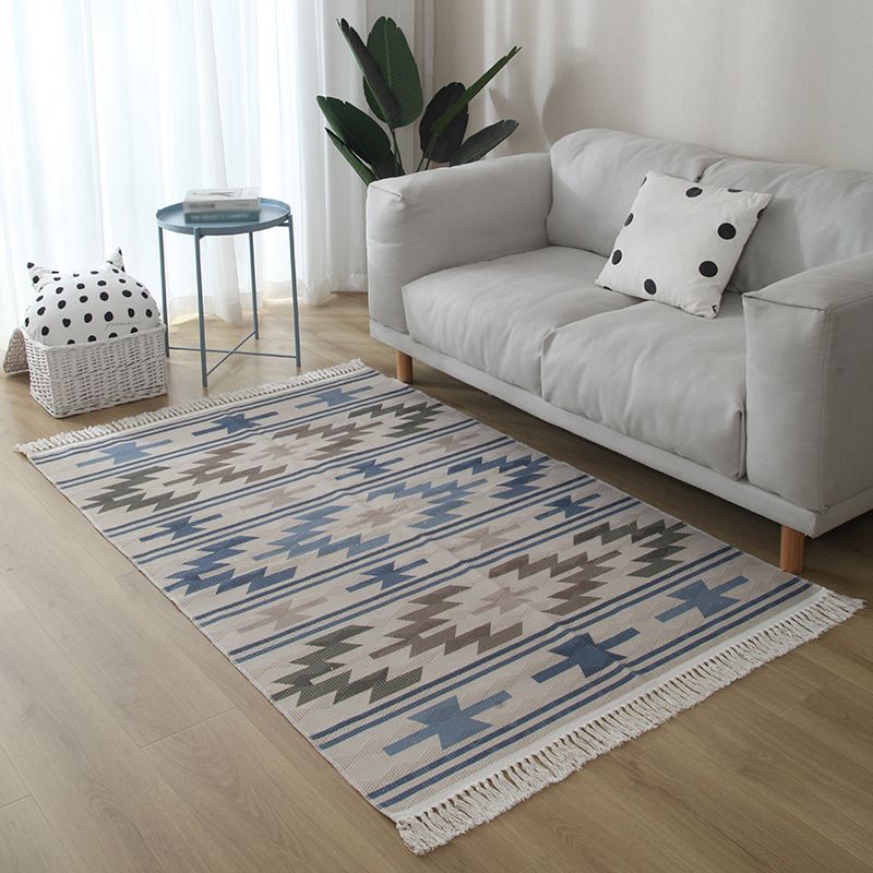 Loda alfombra de patrones de ameicana alfombra bohemian algodón de algodón alfombra de alfombra para dormitorio