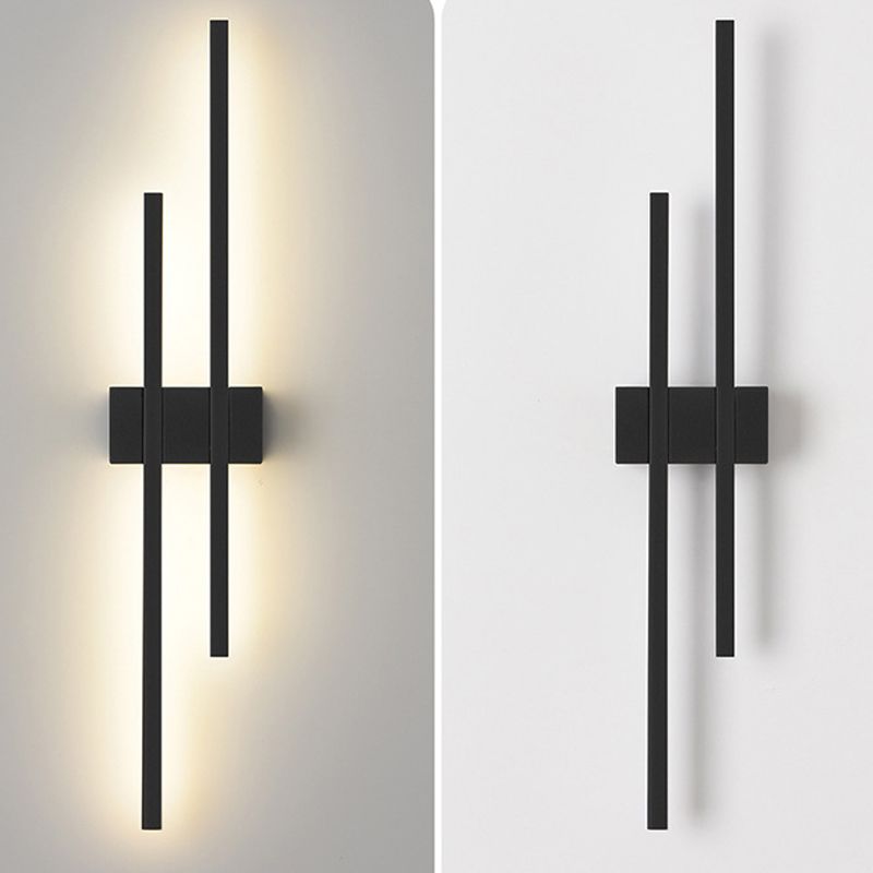 Minimalism Brass Wall Sconce Linear LED Sconce Lighting for Hallway