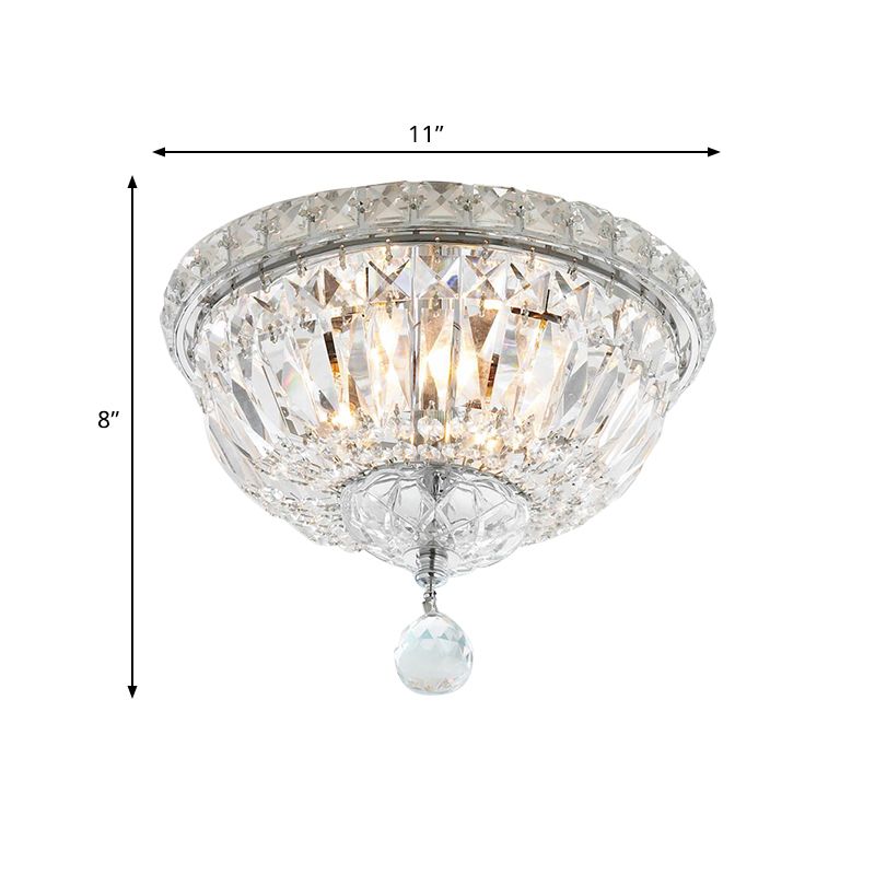 6 - Light Bowl Flush Mount Lamp Modernism Clear Sfere Cristallo Soffitto Luce Fissaggio