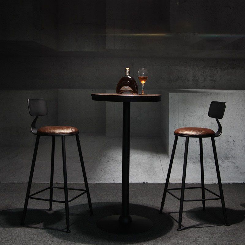 Industrial Wood Bar Table Set  1/2/3/4/5 Pieces Fixed Counter Set