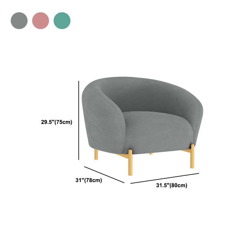 Contemporary Velvet Sofa Flared Arm Standard Sofa for Living Room