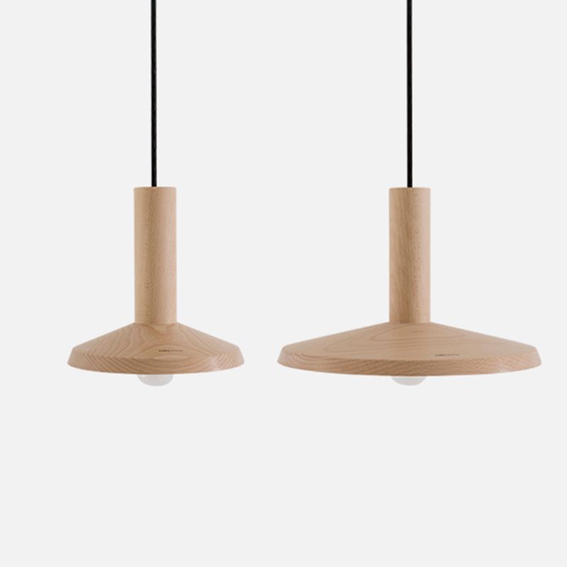 Simplicidad contemporánea Luz de techo de granja con sombra de madera