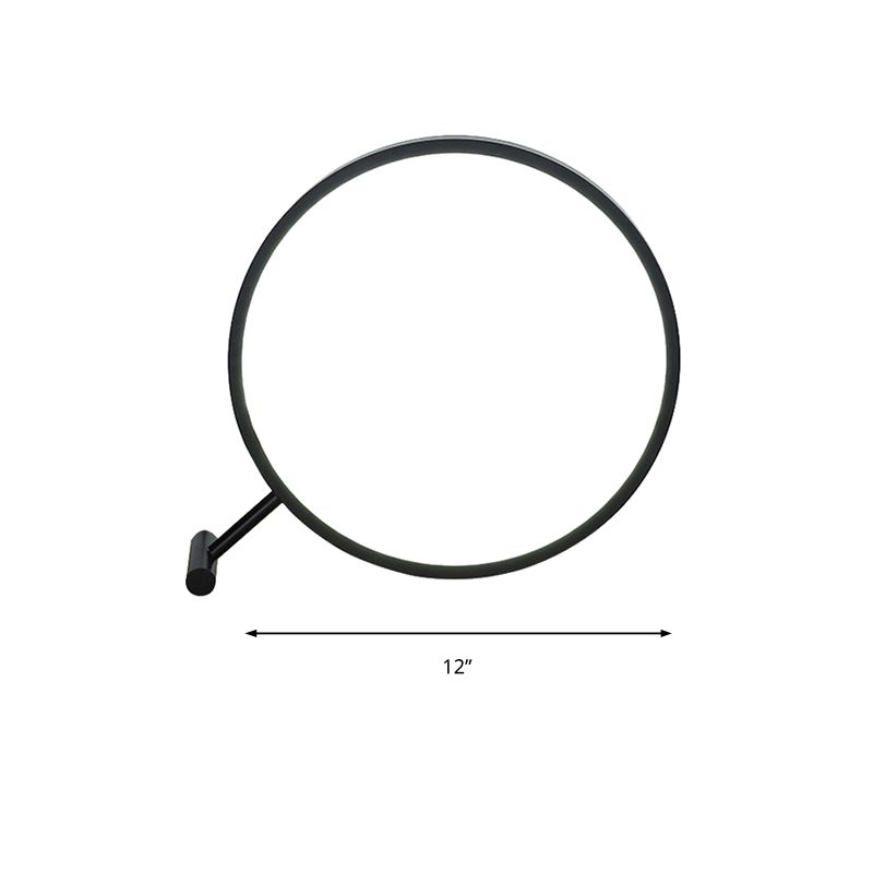 8 "/ 12" / 16 "Dime Black / White Liading Lampe LED moderne 1 lumière Plug en acrylique Lumière de bureau en lumière chaude / blanche