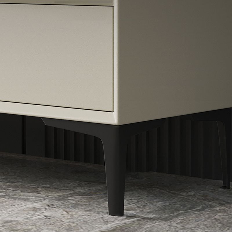 Contemporary Media Console Stone Enclosed Storage TV Stand for Living Room