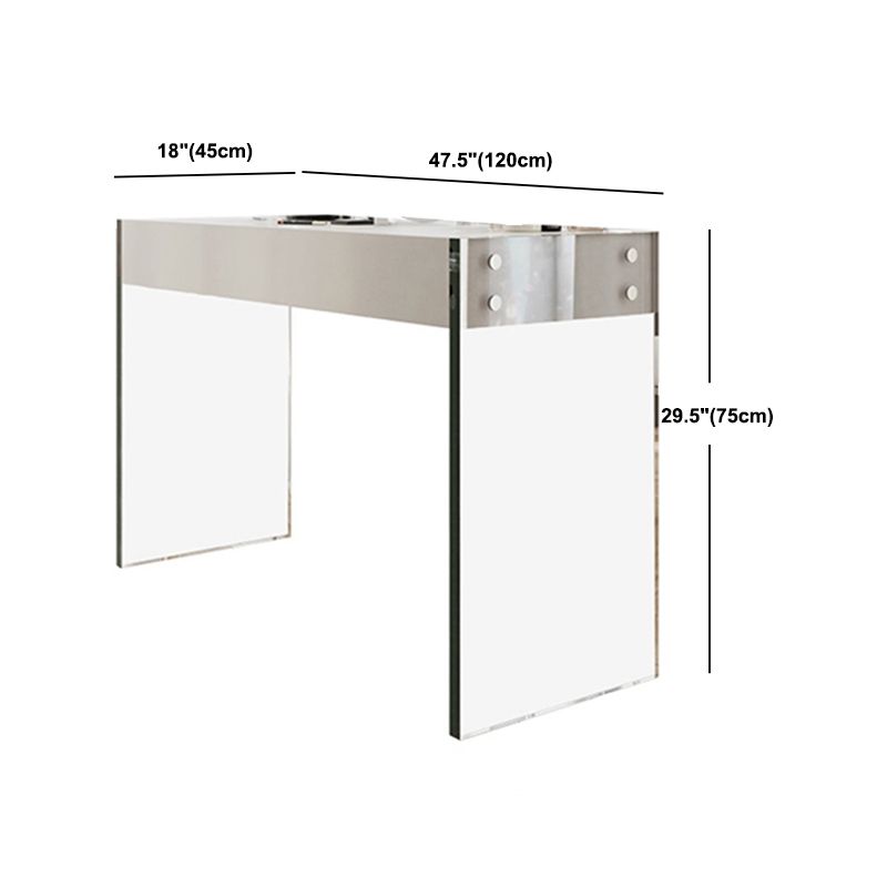 White Slate Top Make-up Vanity with Drawer for Bedroom 29.5"