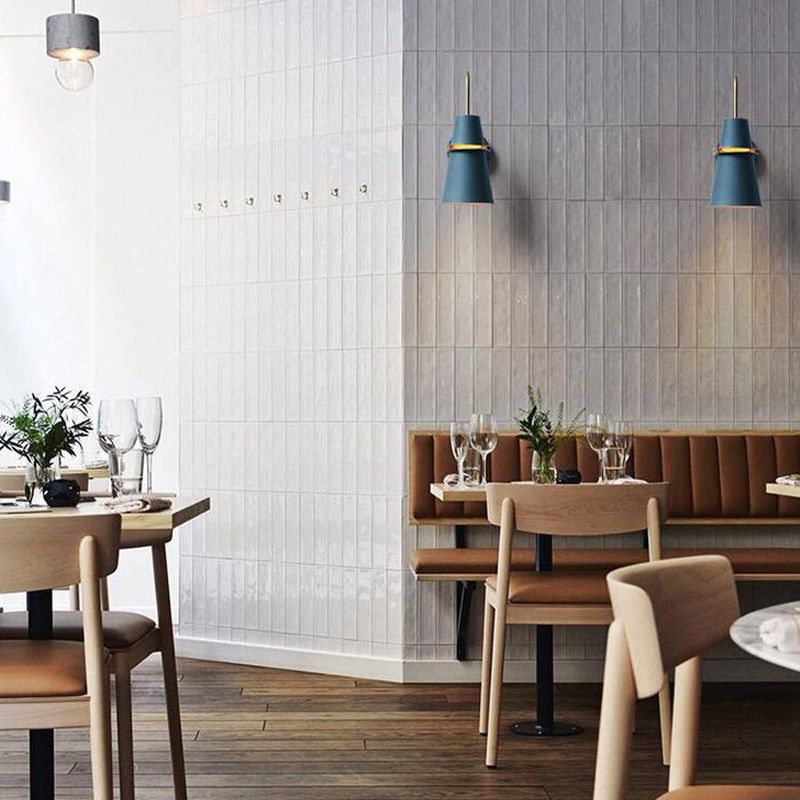 Single Cone Wall Mounted Sconce Modernism Metal Wall Light Sconces