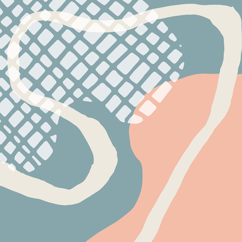 Bright Abstract Mural Wallpaper Contemporary Style Non-Woven Material Wall Covering