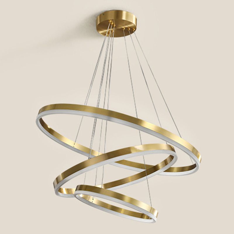 Postmodern Orbicular Suspended Lighting Fixture Acrylic Hanging Ceiling Fixture for Restaurant