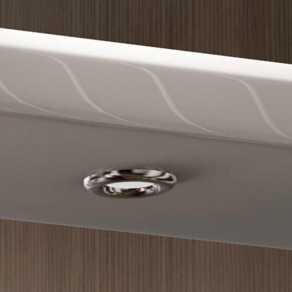 Mesa de barra laminada blanca glamorosa 39.3 "H Mesa de bistro con portavasos, solo mesa