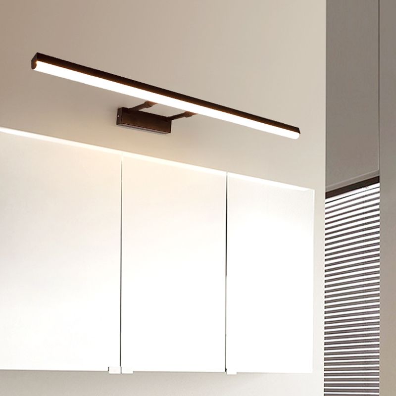 Moderno stile minimalista aerodinamico aerodinamico aerodinamico illuminazione con applique in alluminio per bagno per bagno