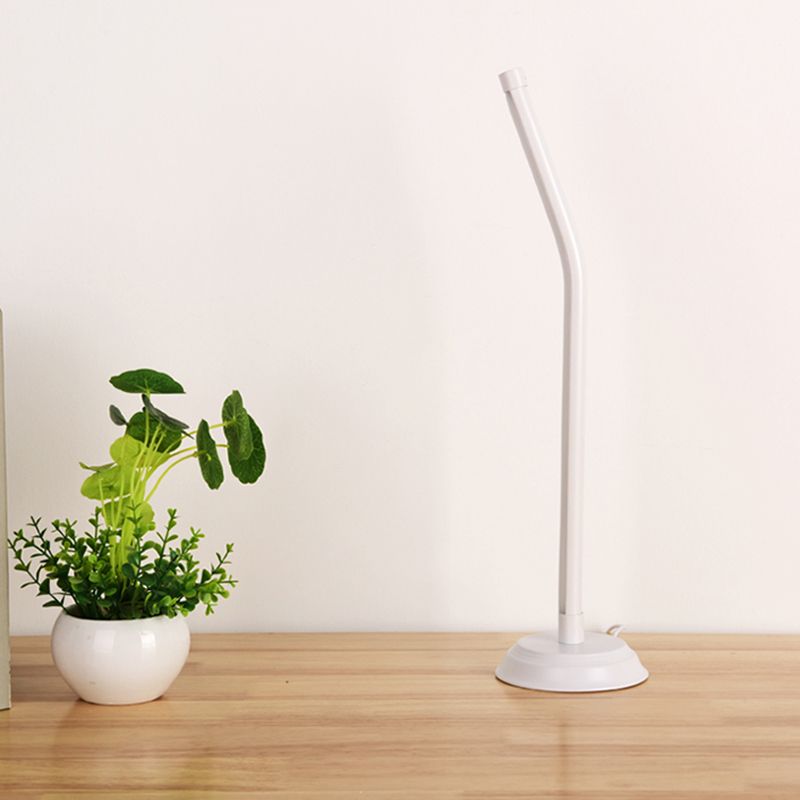Metallic Rod Shaped Table Lamp Nordic Style Integrated LED Nightstand Light