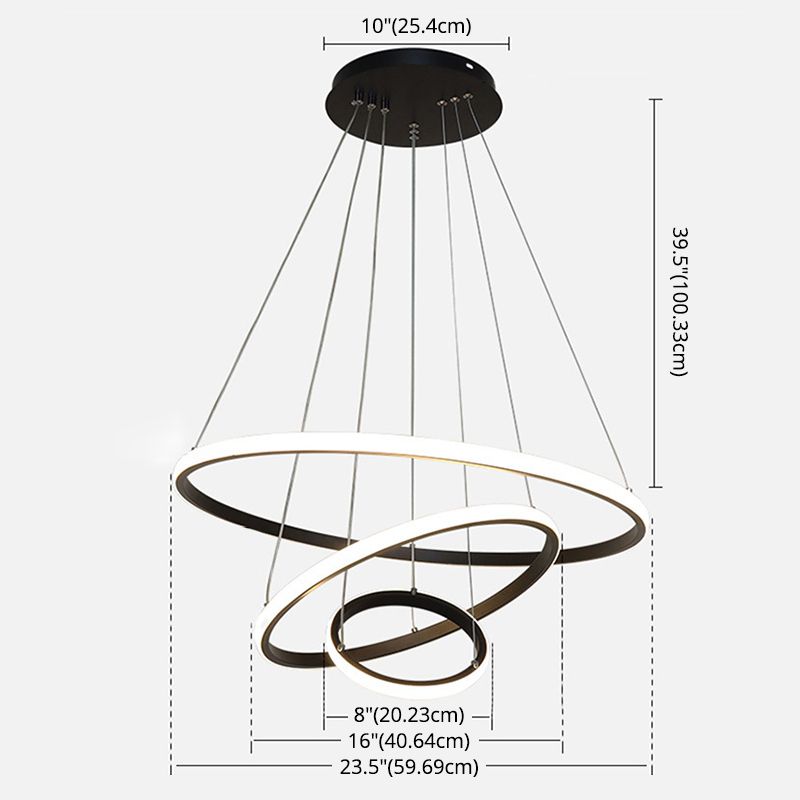 Accesorios de iluminación colgante circular