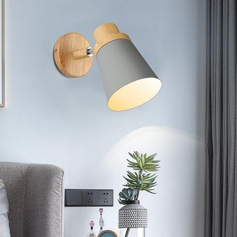Nordic Style Iron Wall Light Colorful Geometry Shape Wall Lamp for Bedroom