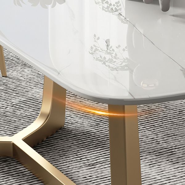 Rectangle Dining Set 1/5/7 Pcs Sintered Stone Top Table with Upholstered Chairs