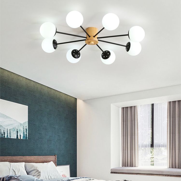 Wooden Ceiling Mount Chandelier Simplicity Style Ceiling Mounted Light