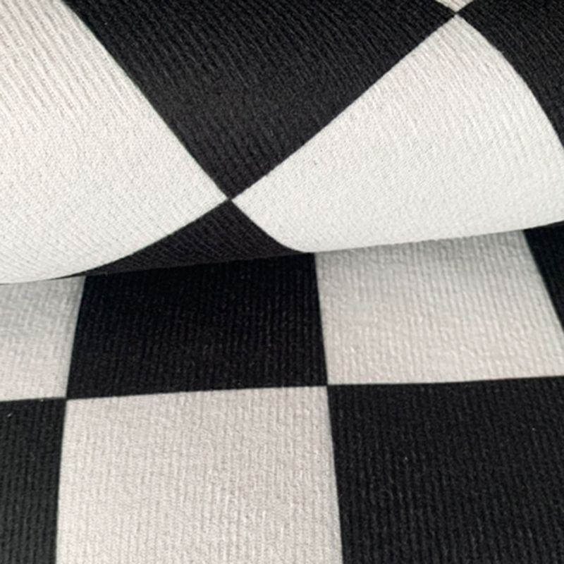 Solid Color Modern Area Carpet Polyester Gingham Indoor Rug Anti-Slip Backing Carpet for Living Room