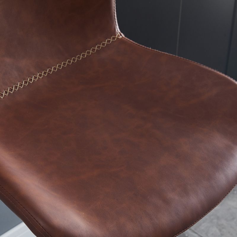 Adjustable Bar and Counter Stool Metal and Faux Leather Counter Chair