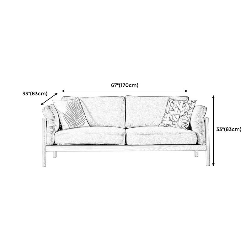 Canapé arrière en vrac contemporain 32,68 "High Pillow Top Top Tissu Fabric pour le salon