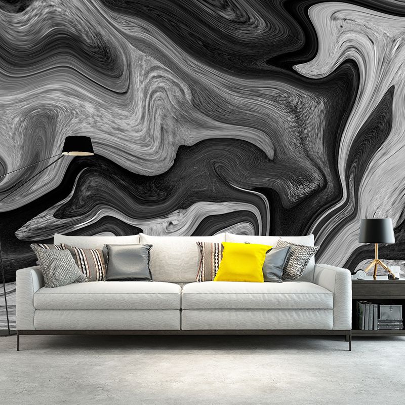 Abstract Illustration Contemporary Mural for Living Room, Stain Resistant