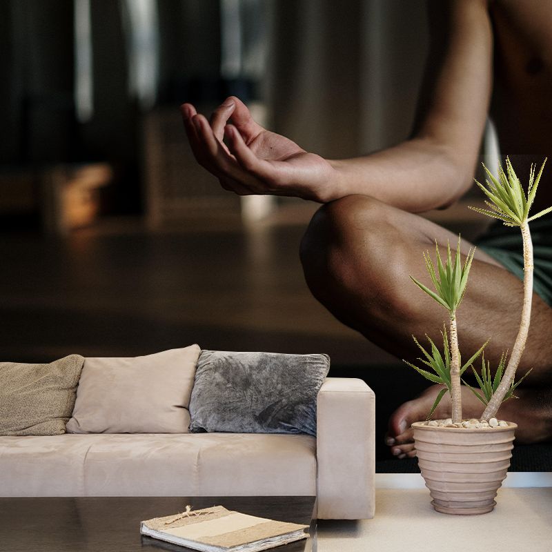Contemporary Yoga Wallpaper Mural Mildew Resistant Wallpaper for Home Decor