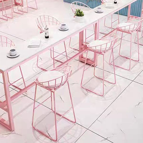 Modern 1/5 Pieces Bar Table Set Rectangle Stone Counter Table for Cafe