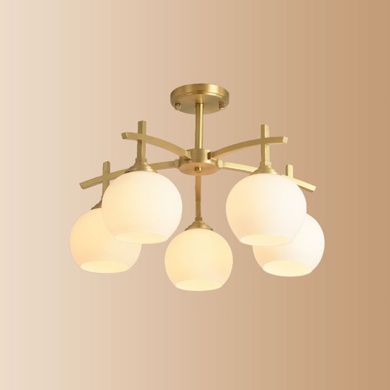 Modern Globe Ceiling Lighting Metal Multiple-Light Ceiling Mount Light Fixture