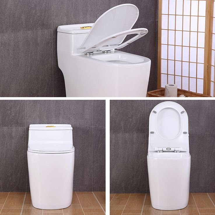 Traditional All-In-One Toilet Bowl Floor Mounted Urine Toilet with Seat for Bathroom