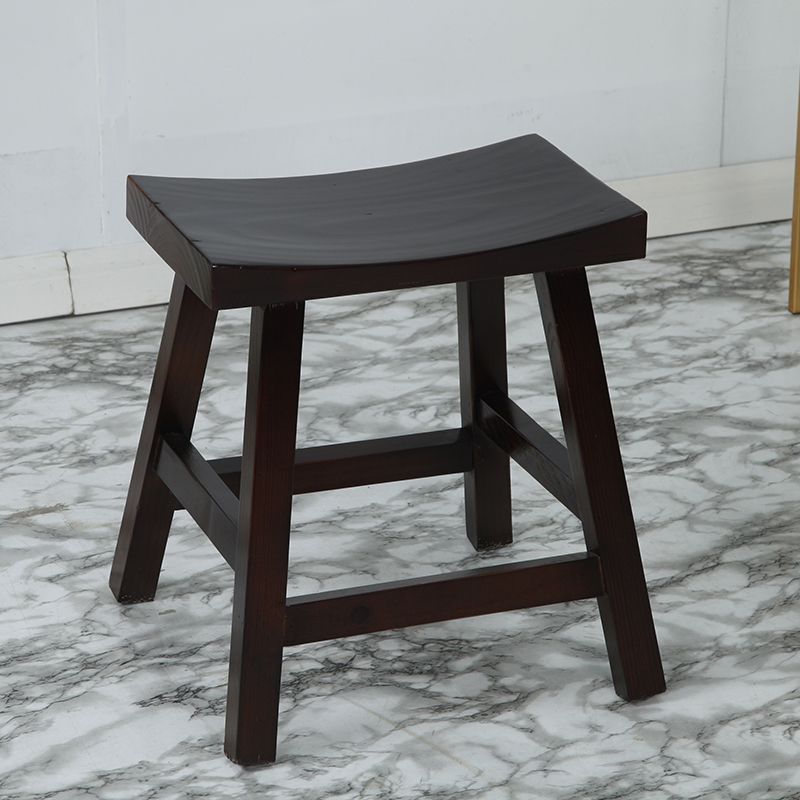 Contoured Seat Footrest Counter-height Stool Modern Solid Wood Counter and Bar Stool