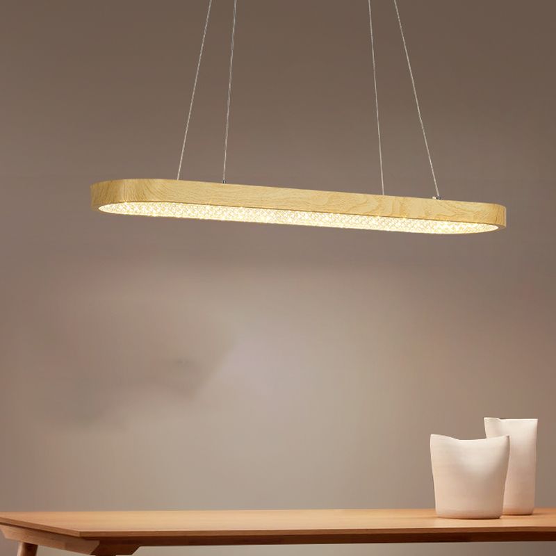 1 Light Oval Island Lights Contemporary Metal Island Pendants for Kitchen